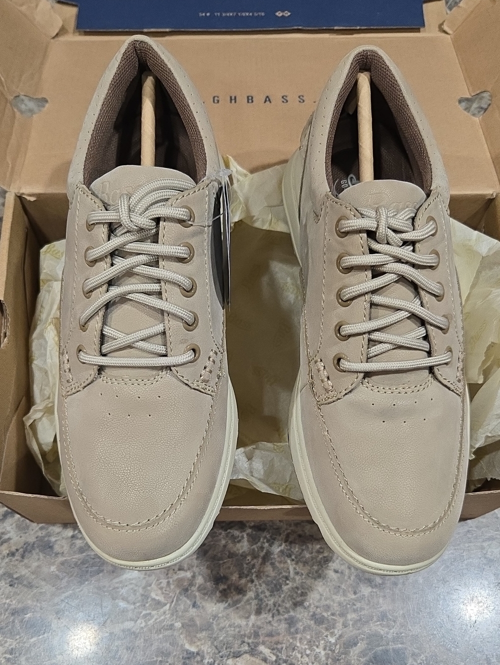 G.H. Bass & Co. Women's Taupe Lace-Up Flats